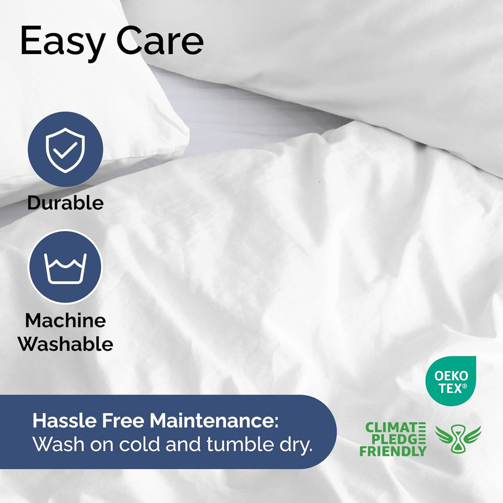 Duvet Cover Full Size - Extra Soft 3 Piece with Zipper Closure - White | Extra Soft, Breathable, Full Duvet Cover 80" X 90" with 2 Pillow Shams, Zipper Closures & Ties, Women, Men, Kids & Teens