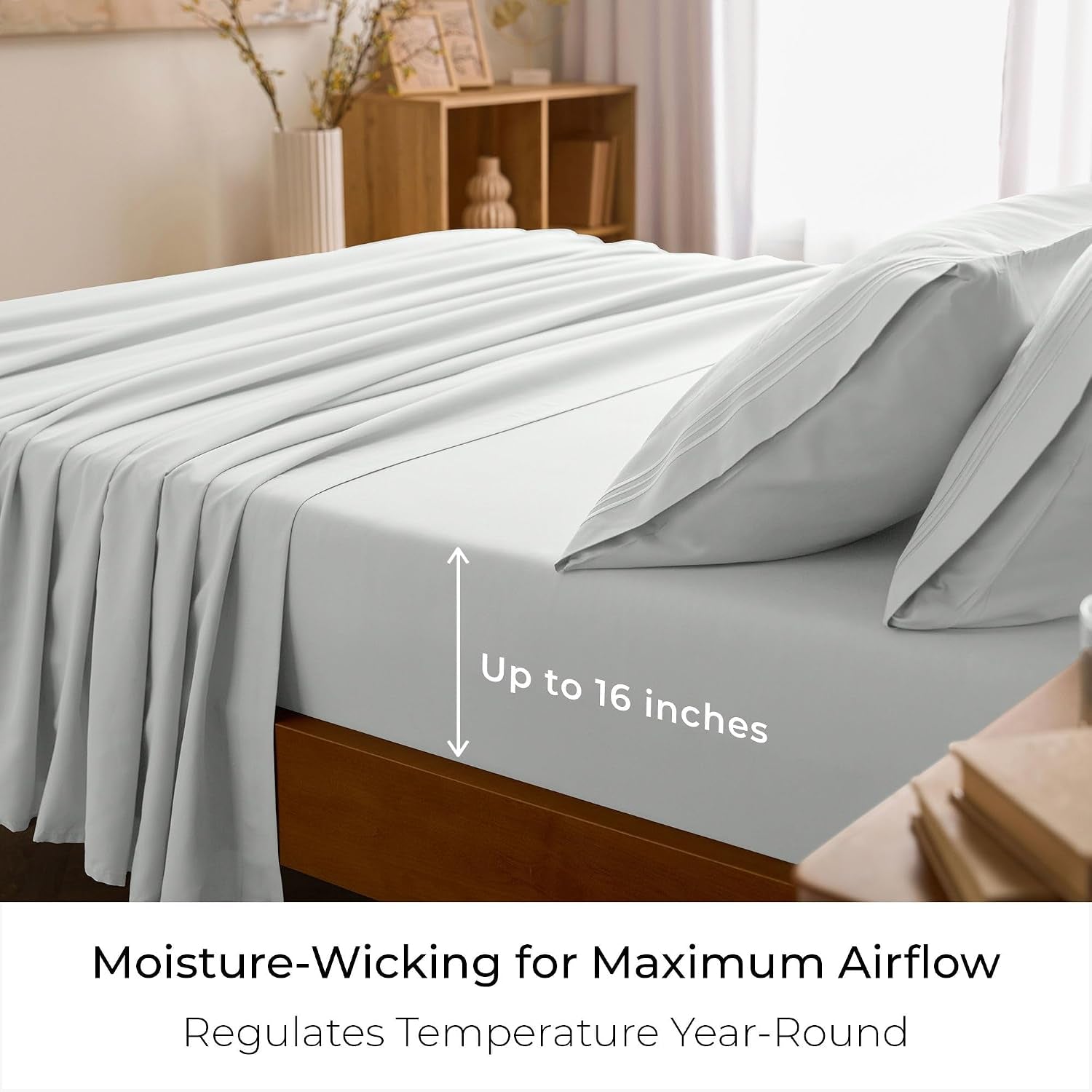 Queen Sheets Set - 4 PC Iconic Collection Bedding | Hotel Luxury, Extra Soft, Cooling Bed Sheets - Wrinkle, Fade, Stain Resistant (Queen, Ivory)