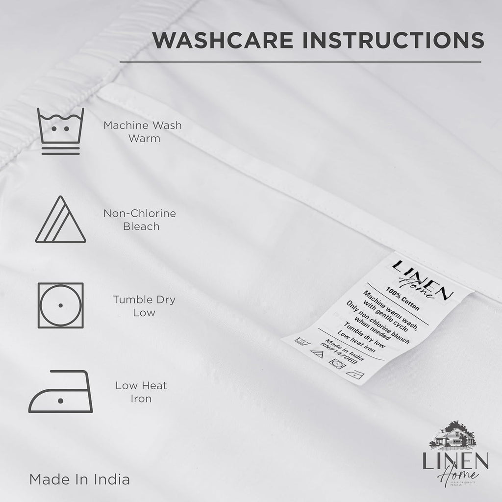 100% Cotton Percale Double Marrow Stitch Hem Sheet Set Queen Size, Mauve Lavender, 4 Piece Hotel-Style Tailored Deep Pocket Bedding, Crisp Cool All-Season Breathable Sheets, Long-Staple Combed Cotton