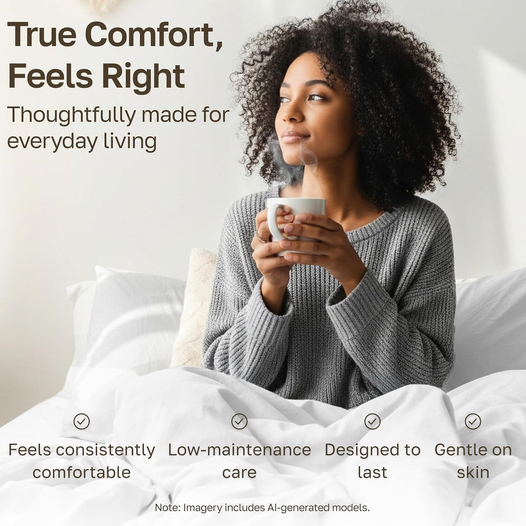 Soft Natural 100% Cotton Sateen Bed Sheets Queen Size, 4 Pc Set, Dark Grey | Backed by Good Housekeeping Seal, Light & Breathable for Hot Sleepers, 14" Deep Pocket, All-Around Elastic, Durable