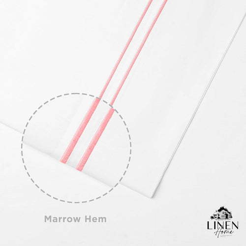 100% Cotton Percale Double Marrow Stitch Hem Sheet Set Queen Size, English Rose, 4 Piece Hotel-Style Tailored Deep Pocket Bedding, Crisp Cool All-Season Breathable Sheets, Long-Staple Combed Cotton