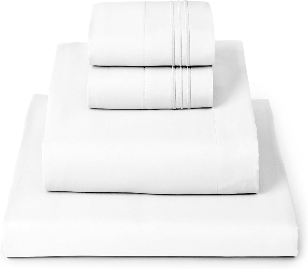 Iconic 4-Piece, Ultra Soft Sheet Set (Queen, White) | 10M+ Sleepers. Lab-Tested: Sleeps Cool, Stays Bright, Strong, Smooth. Good Housekeeping Best Bedding, 7 Yrs Running.