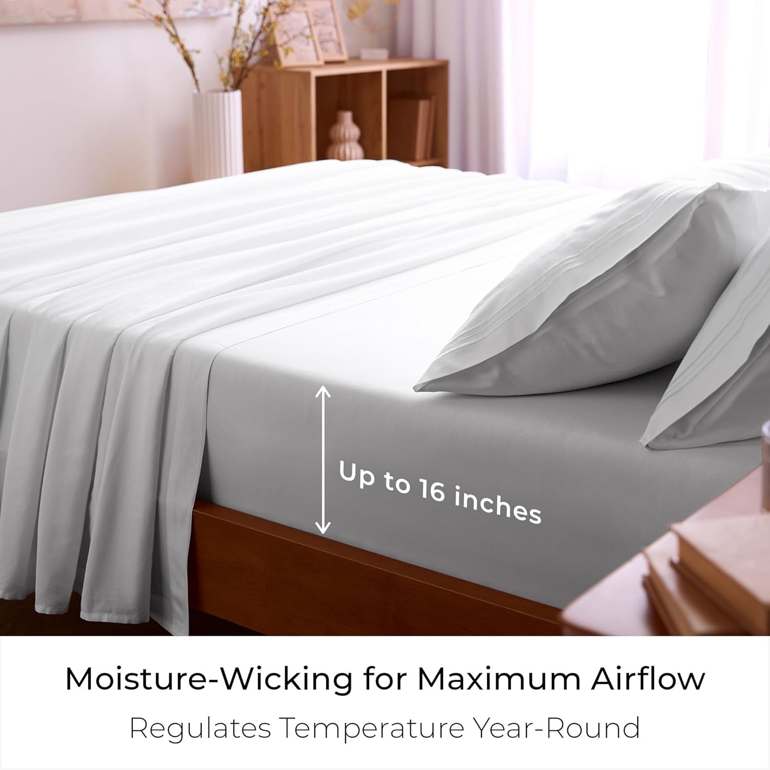 Iconic 4-Piece, Ultra Soft Sheet Set (Queen, White) | 10M+ Sleepers. Lab-Tested: Sleeps Cool, Stays Bright, Strong, Smooth. Good Housekeeping Best Bedding, 7 Yrs Running.