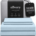 Silver Infused Bed Sheets Set - Ultra-Soft Temperature-Regulating Fabric with Self-Cleaning Technology™ That Stays Fresh 3X Longer for Hygienic Sleep