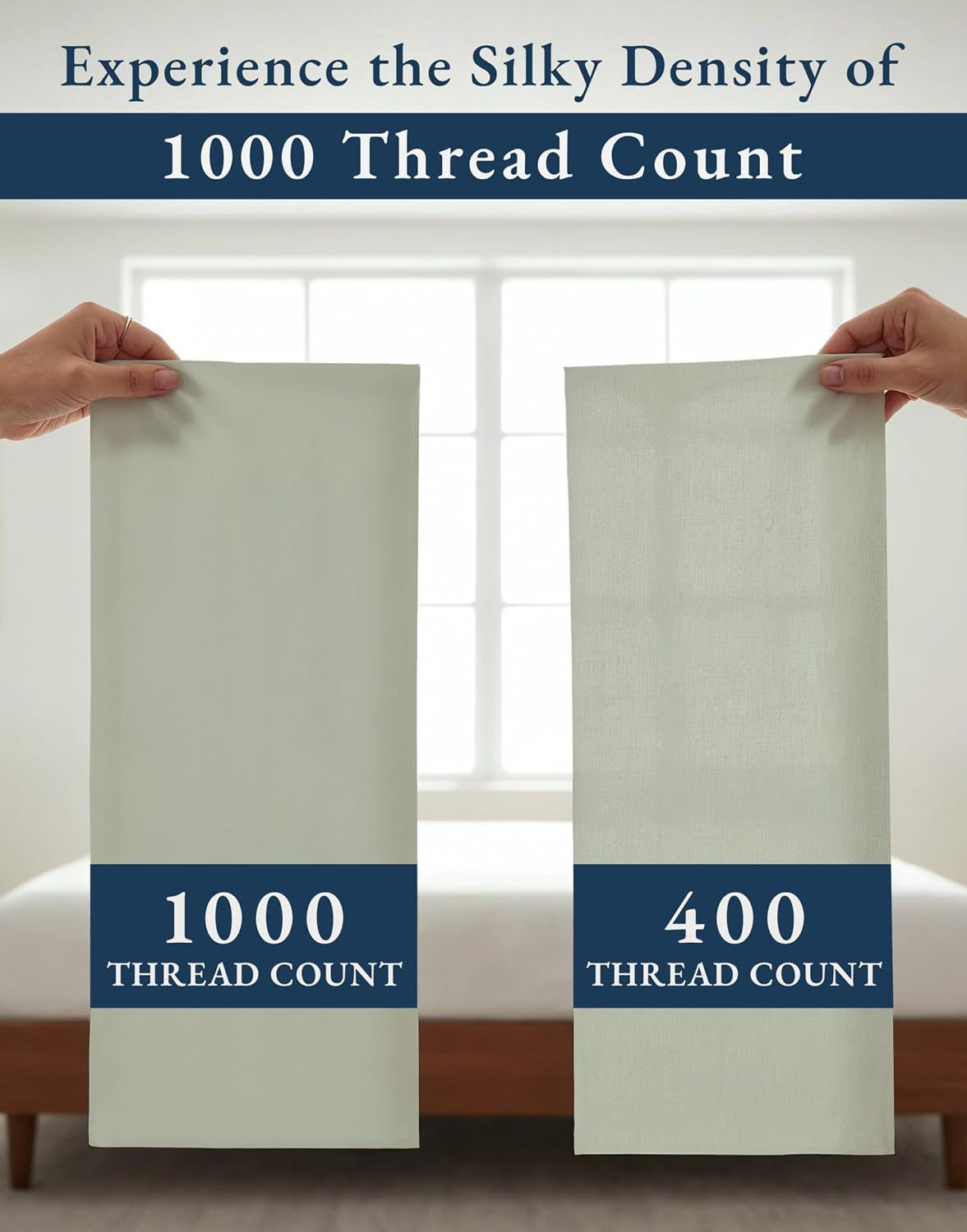 Bed Sheets Queen Size 100% Egyptian Cotton Sateen - Mineral | Deep Pocket Queen Sheets - 4-Piece Set, 16" Deep-Pocket Snug Fit, 1000 Thread Count, Styles a Master Bedroom, Plush