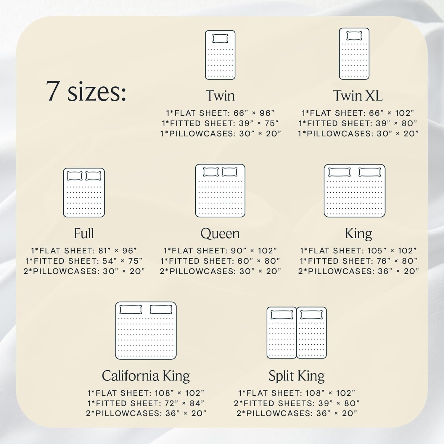 Queen Size Sheet Set, Cooling & Soft Deep Pocket Bed Sheets, 4PC |  Silky Fitted Sheet & Pillowcase Sets, Breathable Hotel Luxury Bedding for Mattress Wrinkle Free, White