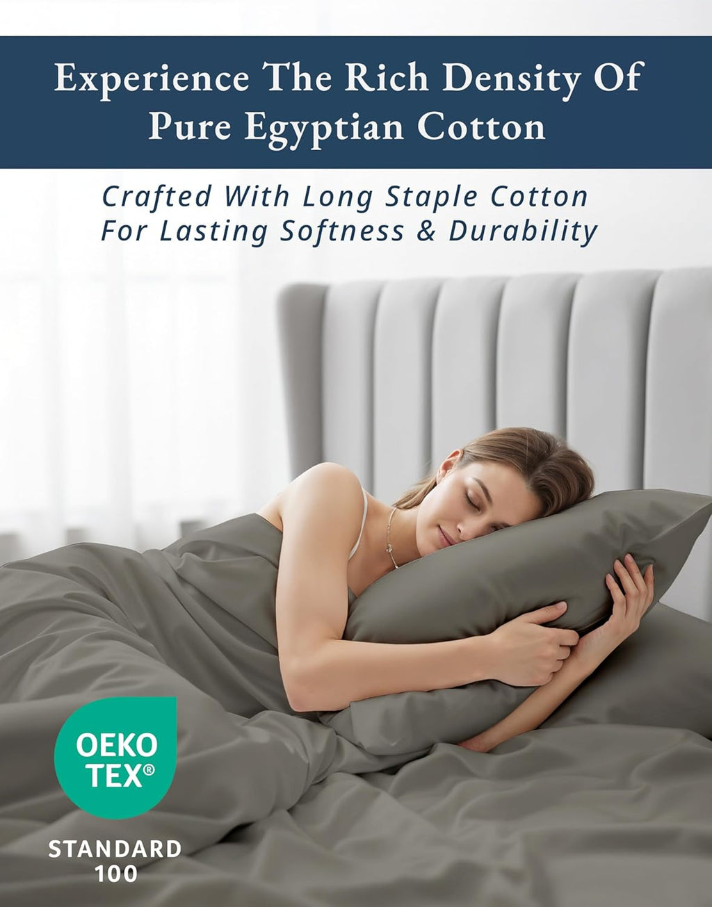 Queen Sheet Set 100% Egyptian Cotton Sateen - Charcoal | Queen Bed Sheets - 4-Piece Set, for a Luxurious Night'S Sleep, for a Silky Hotel-Style Bed, Styles a Master Bedroom