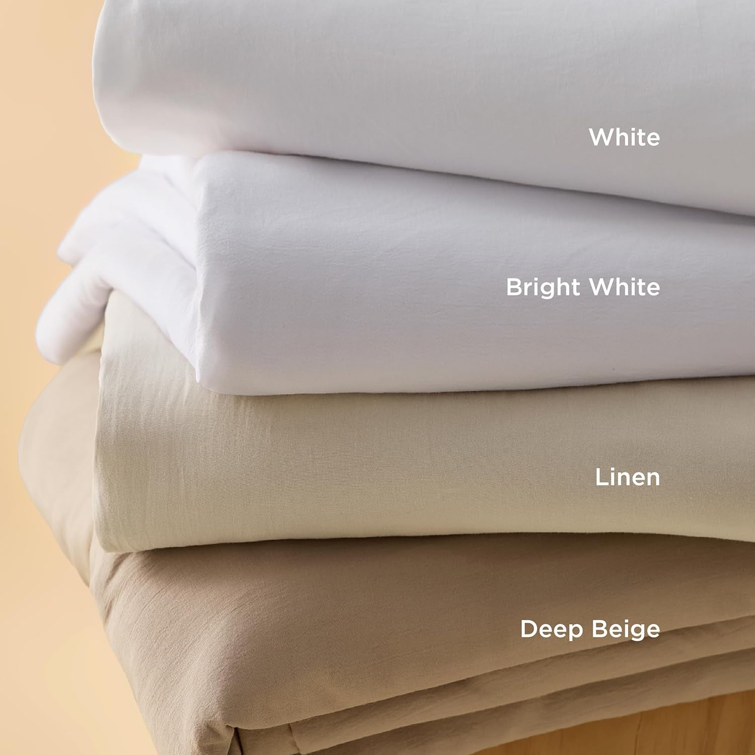 Bedsure Prewashed Duvet Cover Queen, Cotton-Like Bedding Set, Bright White | Ultra Soft, Relaxed Texture, Breathable Comfort, Hidden Zipper, 8 Corner Ties, Easy Care, OEKO-TEX Certified, Year-Round Use