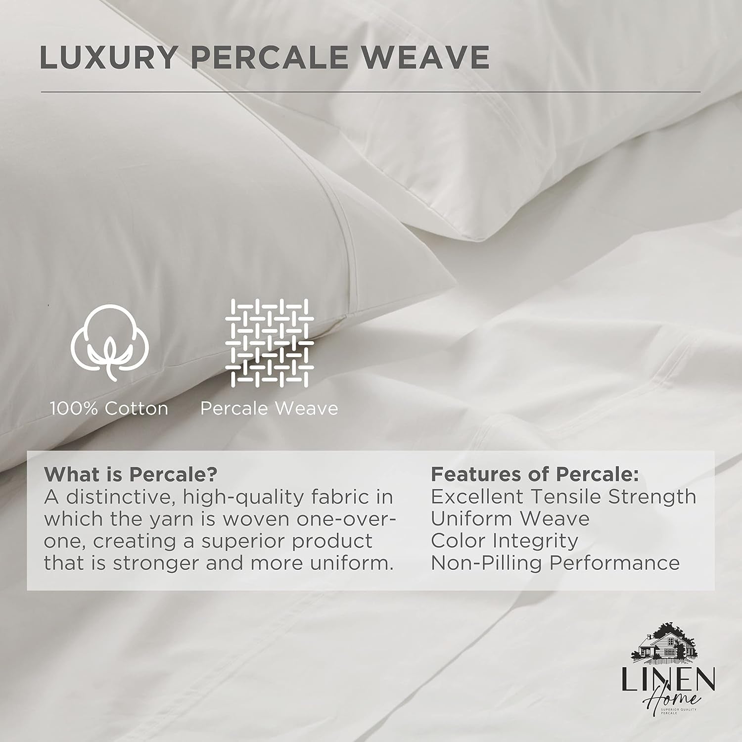 100% Cotton Percale Double Marrow Stitch Hem Sheet Set Queen Size, Mauve Lavender, 4 Piece Hotel-Style Tailored Deep Pocket Bedding, Crisp Cool All-Season Breathable Sheets, Long-Staple Combed Cotton
