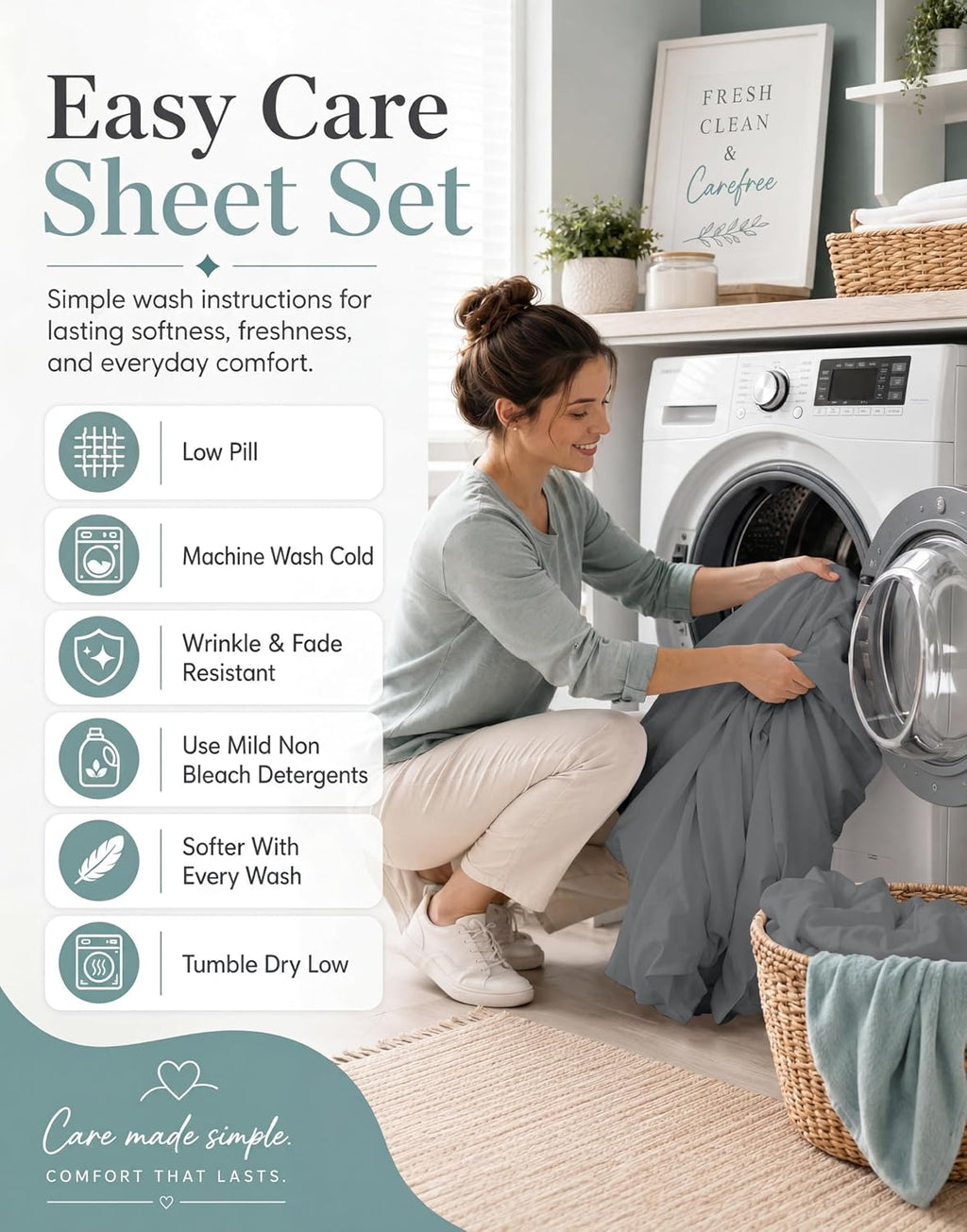 Bed Sheets Queen Size - 450TC 100% Cotton Sateen Weave, Charcoal | Soft, Breathable, Cooling & Silky Queen Sheet Set - 15 Inch Deep Pocket, OEKO-TEX Certified, Hotel Luxury