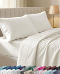 100% Cotton Sateen Deep Pocket Queen Sheets Set | 400 Thread Count Backed by Good Housekeeping Seal, 16" Deep Pocket, All-Around Elastic, Easy Care - Ivory (Pale Tone)