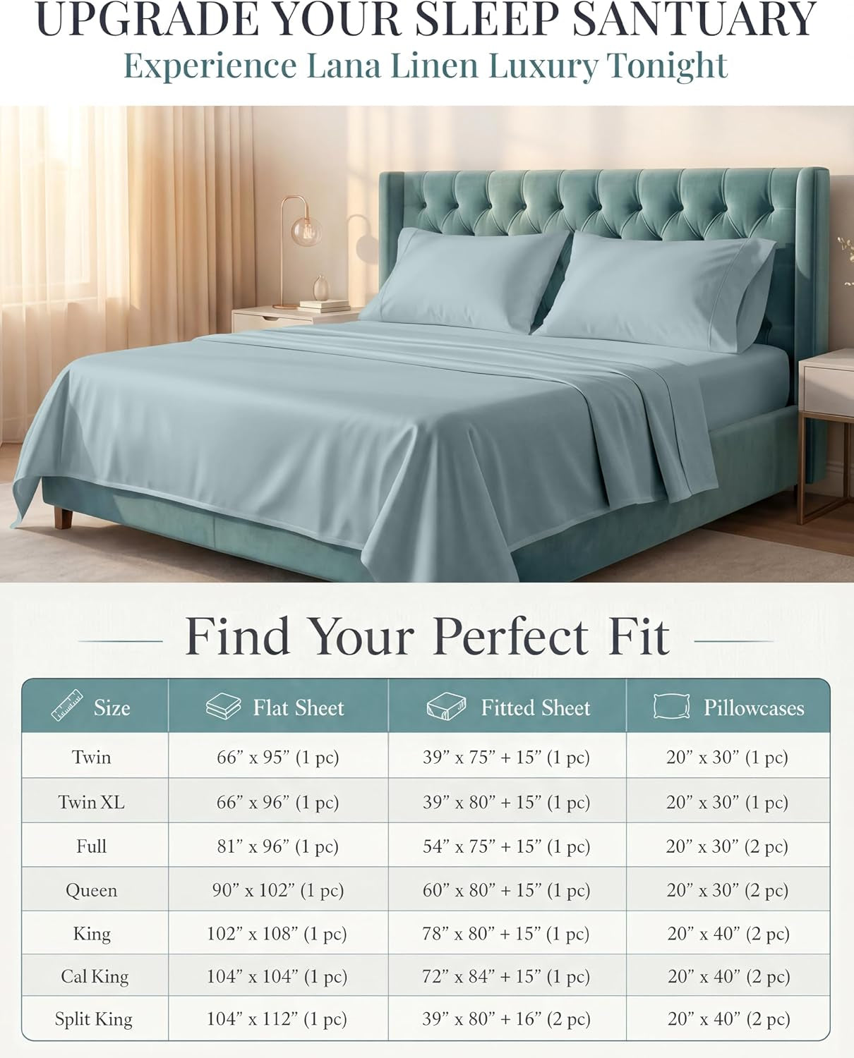 Queen Bed Sheets - 450TC Combed Cotton Sateen Weave, French Blue | Soft & Breathable Queen Sheet Set - Snug 15 Inch Deep Pocket, OEKO-TEX Certified, Everyday Comfort