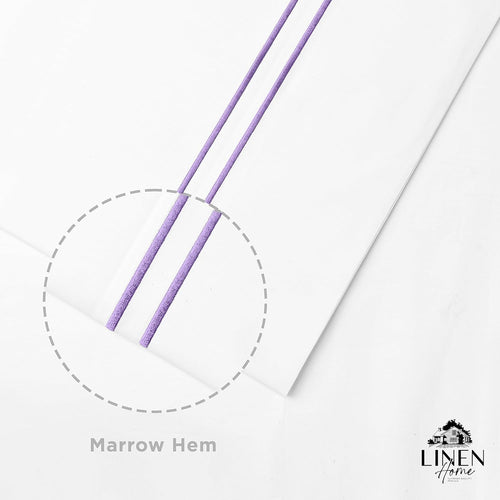 100% Cotton Percale Double Marrow Stitch Hem Sheet Set Queen Size, Mauve Lavender, 4 Piece Hotel-Style Tailored Deep Pocket Bedding, Crisp Cool All-Season Breathable Sheets, Long-Staple Combed Cotton