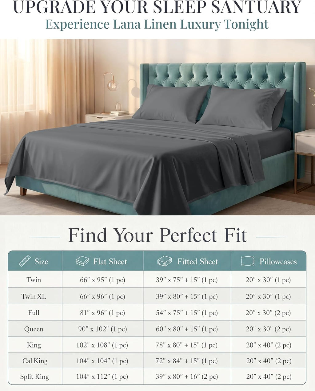 Bed Sheets Queen Size - 450TC 100% Cotton Sateen Weave, Charcoal | Soft, Breathable, Cooling & Silky Queen Sheet Set - 15 Inch Deep Pocket, OEKO-TEX Certified, Hotel Luxury
