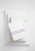 100% Cotton Percale Double Marrow Stitch Hem Sheet Set Queen Size, Mauve Lavender, 4 Piece Hotel-Style Tailored Deep Pocket Bedding, Crisp Cool All-Season Breathable Sheets, Long-Staple Combed Cotton