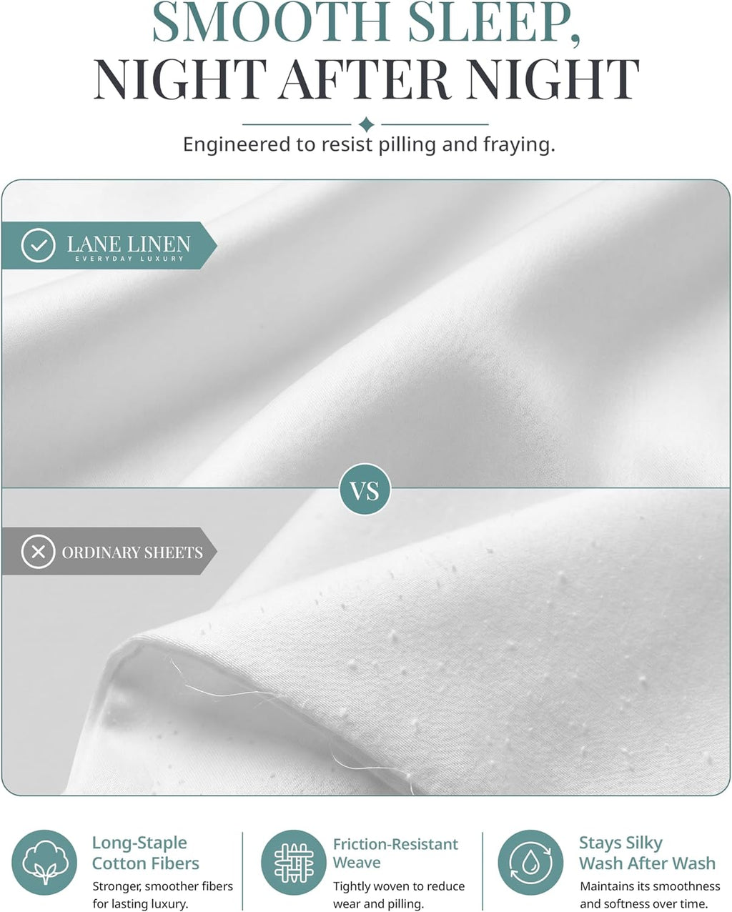 Queen Bed Sheets - 450TC Combed Cotton Sateen Weave, French Blue | Soft & Breathable Queen Sheet Set - Snug 15 Inch Deep Pocket, OEKO-TEX Certified, Everyday Comfort