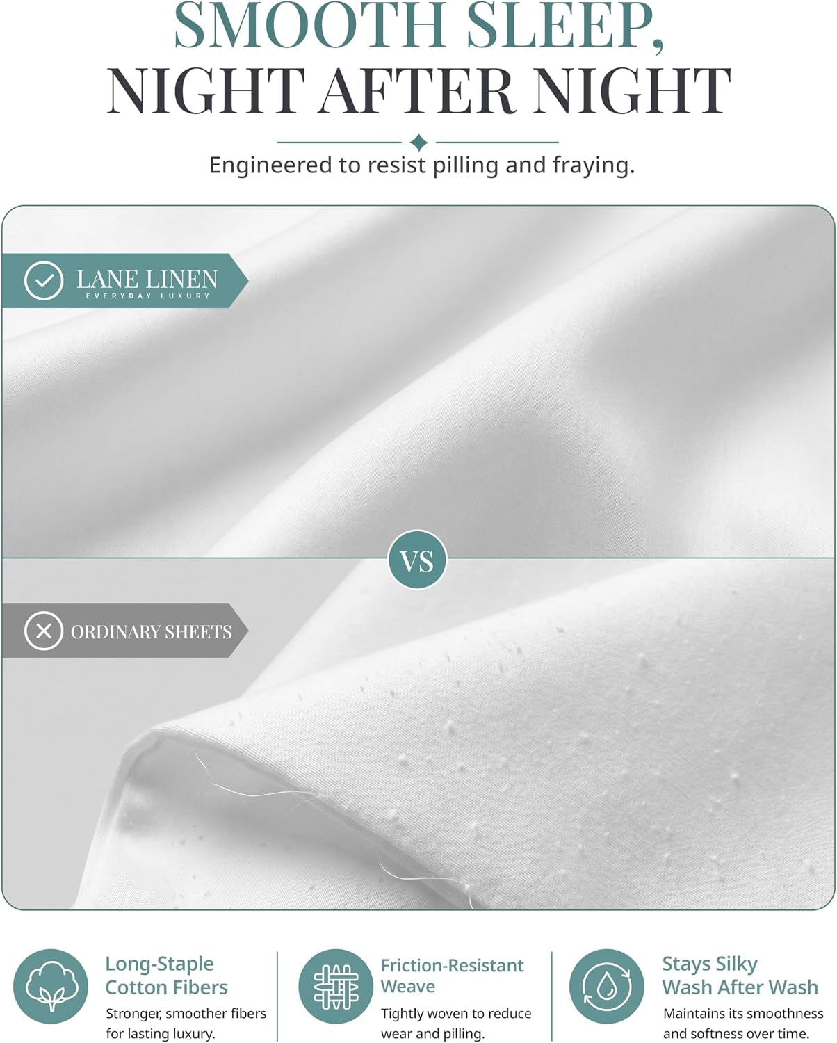 Queen Bed Sheets - 450TC Combed Cotton Sateen Weave, French Blue | Soft & Breathable Queen Sheet Set - Snug 15 Inch Deep Pocket, OEKO-TEX Certified, Everyday Comfort