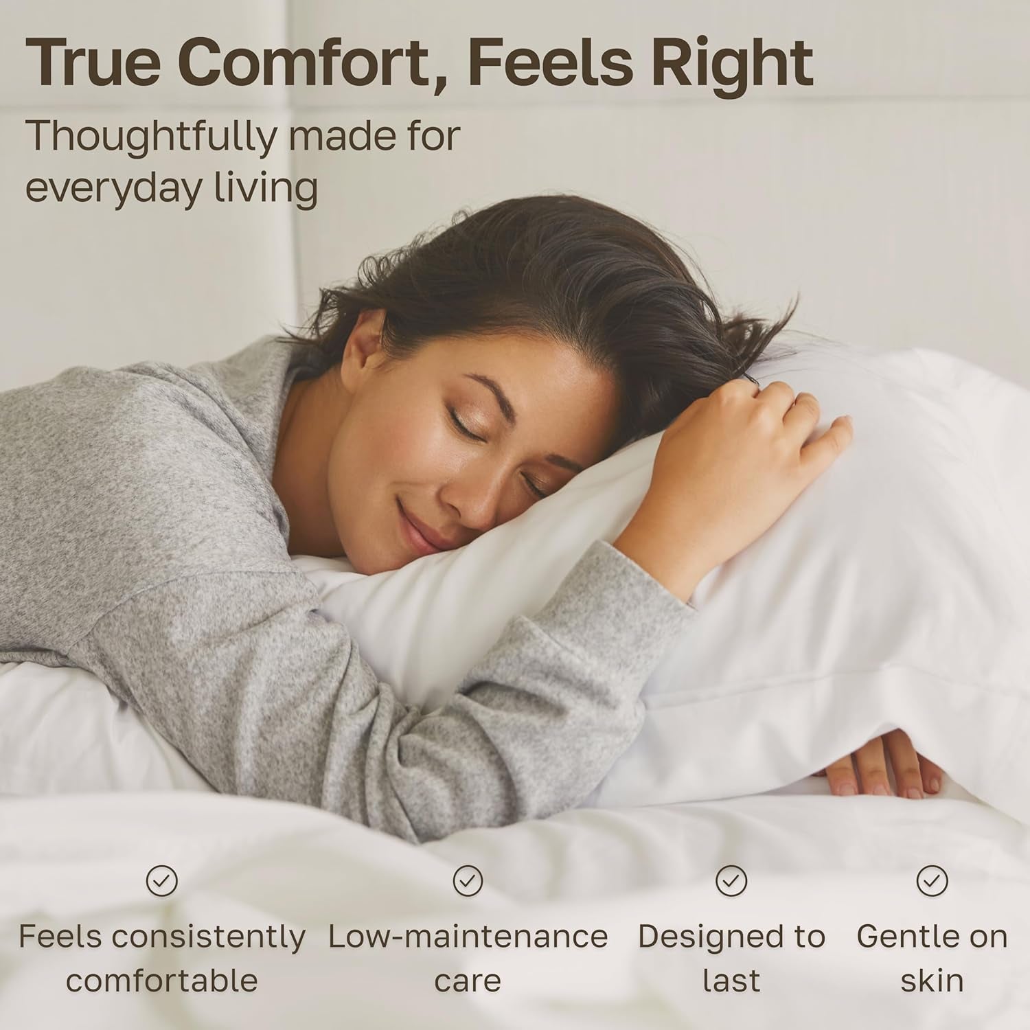 600 Thread Count Bed Sheets Queen Size Set,True Ivory | 100% Cotton Sateen Backed by Good Housekeeping Seal, Soft & Smooth, 16" Deep Pocket, All-Around Elastic, Durable, Easy Care