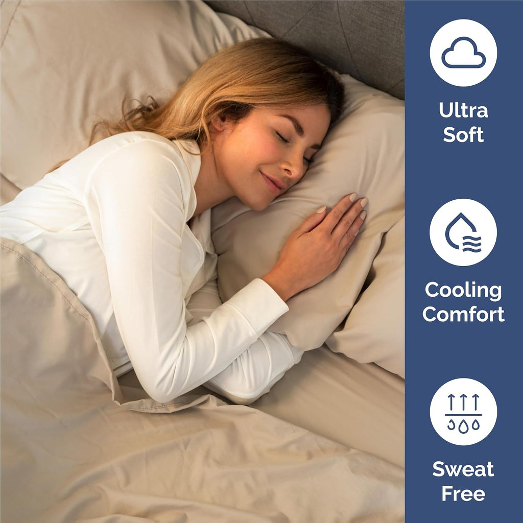 King 6 Piece Bed Sheet Set - Comfy, Breathable & Cooling Sheets - Cream | Ultra Soft Hotel Luxury Bedding Set W/ 8-16 Inch Deep Pockets - 1 Flat & 1 Fitted Sheet & 4 Pillowcases - Wrinkle & Fade Free