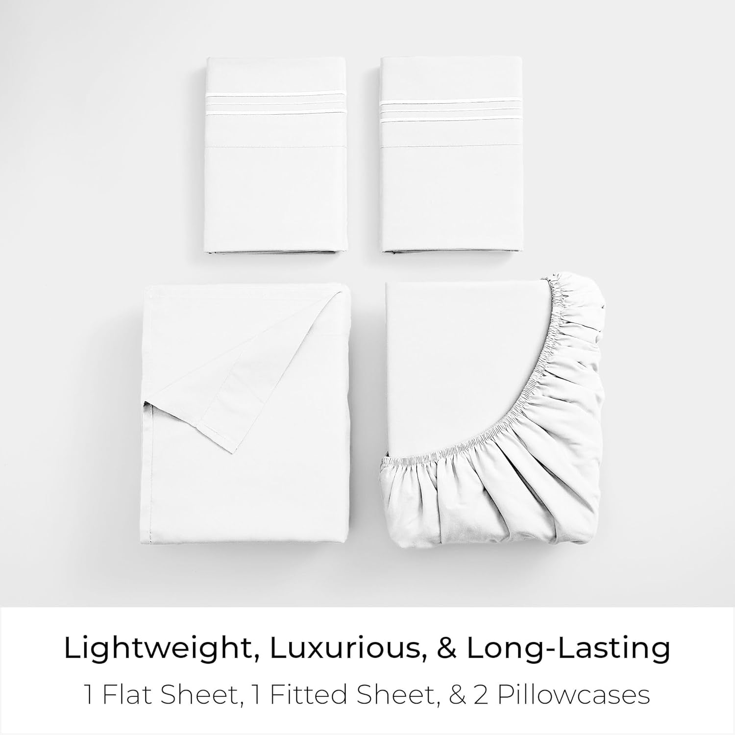 Iconic 4-Piece, Ultra Soft Sheet Set (Queen, White) | 10M+ Sleepers. Lab-Tested: Sleeps Cool, Stays Bright, Strong, Smooth. Good Housekeeping Best Bedding, 7 Yrs Running.